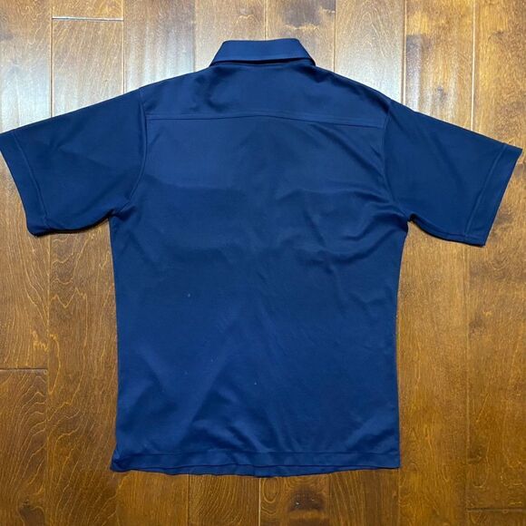 Unbranded Vintage 70s Casual Button Front Navy Polyester Shirt Men's Size Large - Picture 5 of 8